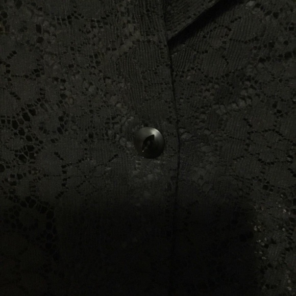 Vintage Black Lace Womans Blouse size med/lg - Picture 2 of 8